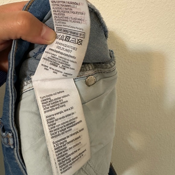 TOPSHOP Moto Leigh Skinny Ankle Blue Jeans Jeggings GUC - Picture 7 of 8